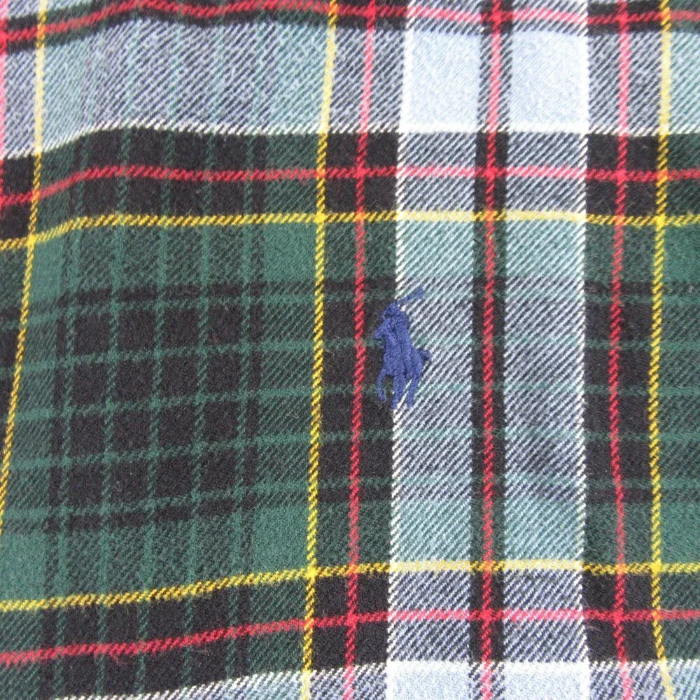 Polo Ralph Lauren‎ Mens Button Down Flannel Shirt XL Classic Fit Multicolored